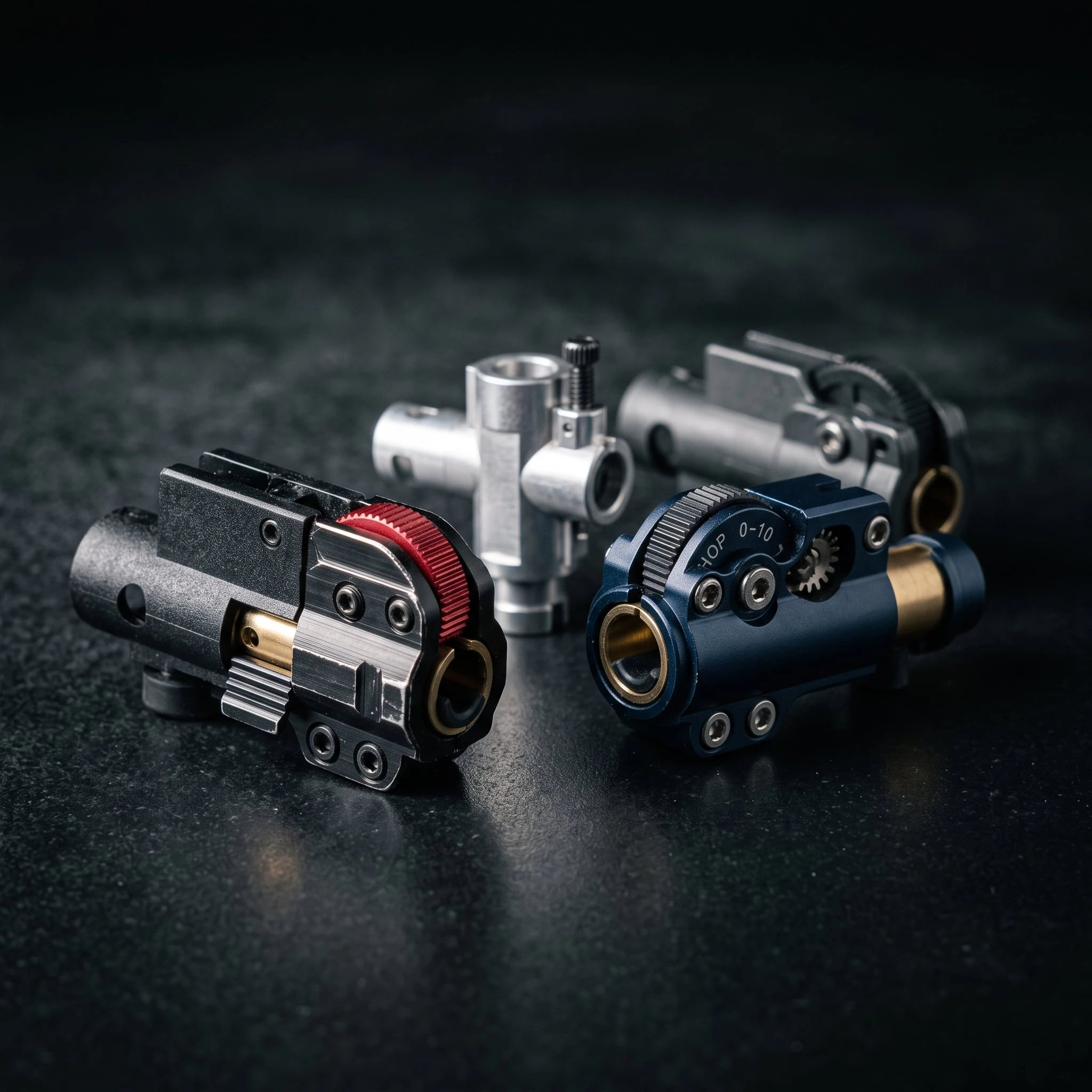 Airsoft AEG hop-up chambers and pistol hop-up units