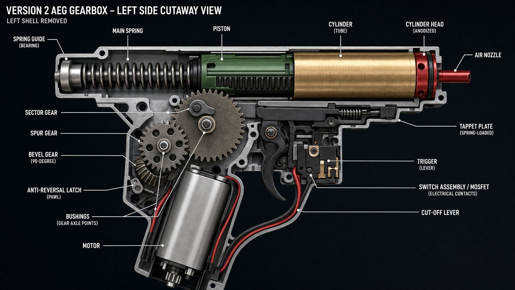 V2 Gearbox Internals